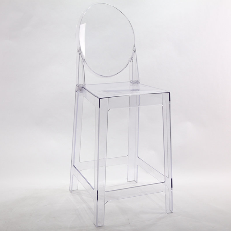 Tabourets transparents avec dossier Crompton Slewder