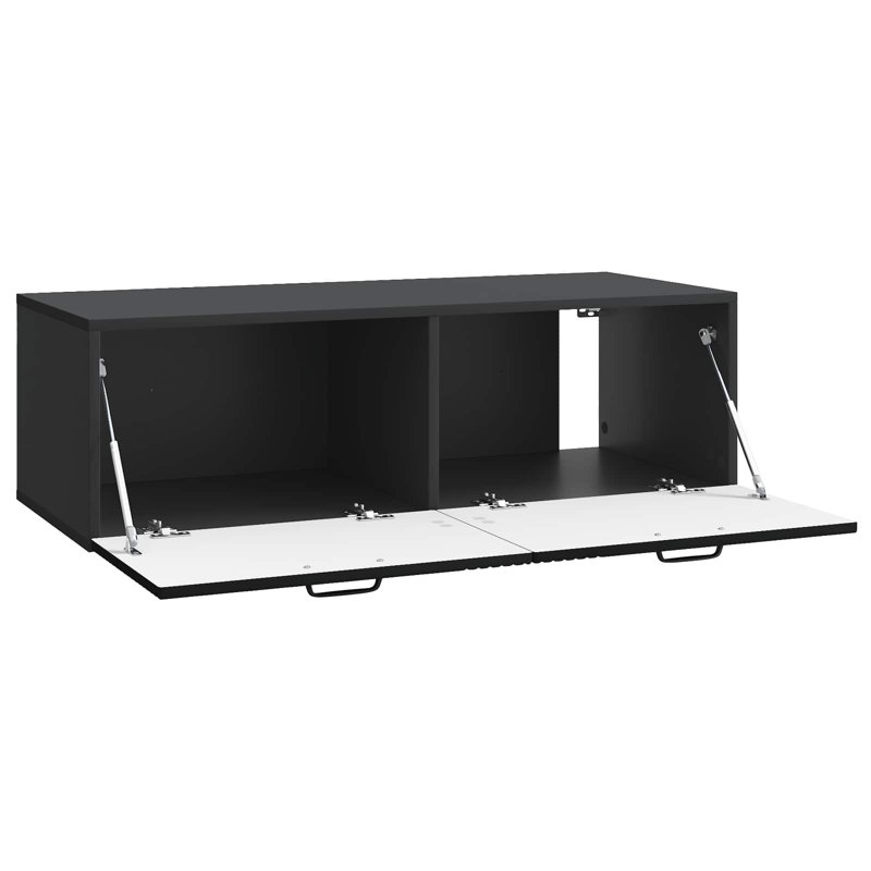 Unfinished TV Stand, Black, 30cm H x 98cm L x 41cm W