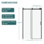 Porte de douche coulissante simple l 48 po x H 76 po - Verre trempé de 8 mm avec cadre en acier inoxydable 304-121059594