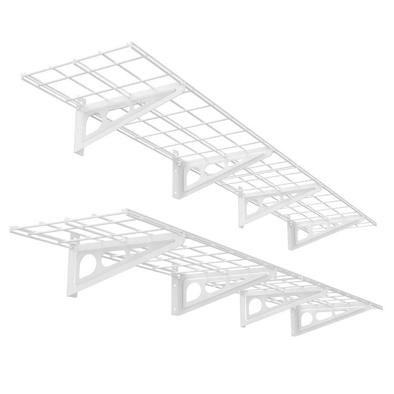 Support de rangement pour garage l 72 po x P 12 po, Blanc
