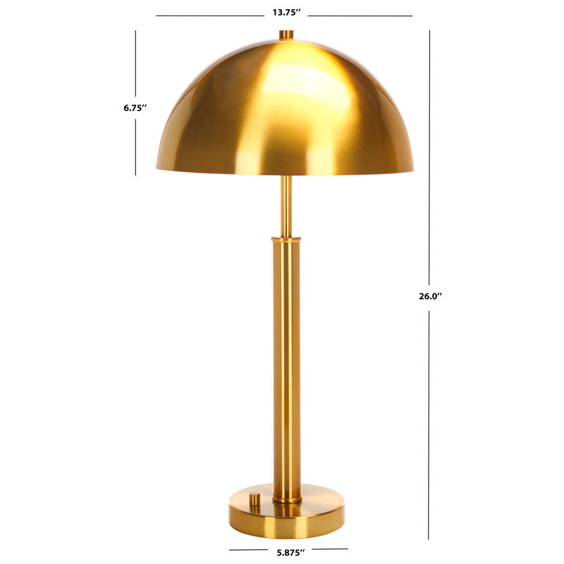 Harvey Gold Metal Dome Table Lamp Set