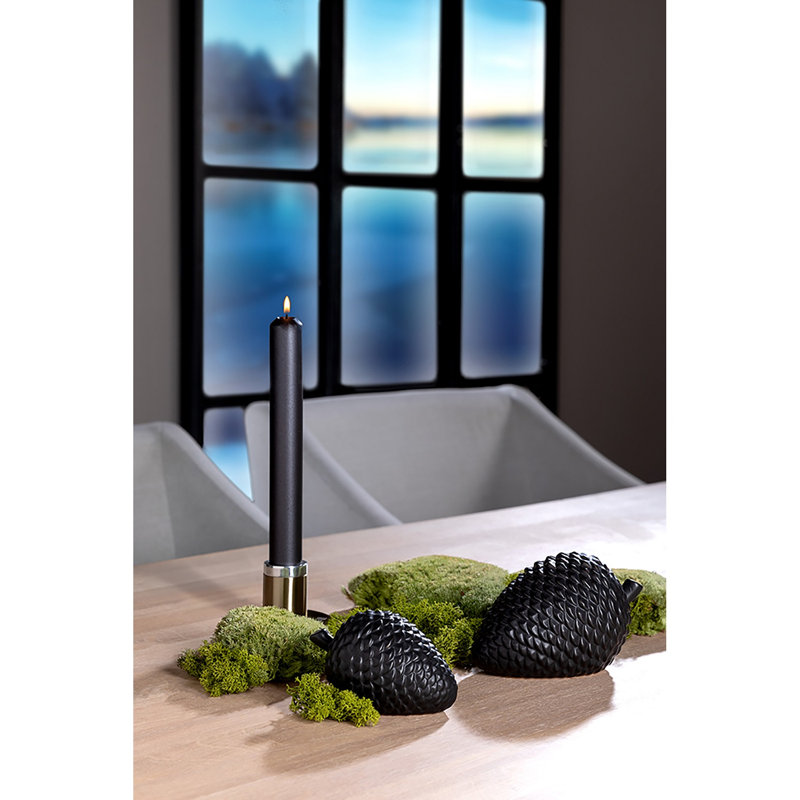 Cônes de décoration coniques, H 3,54 po x l 5,12 po x P 3,54 po, Noir