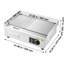 Plaque chauffante commerciale 1750W 21,06 x 11,81 pouces 122 - 570F en acier inoxydable à température réglable pour steak avec brosses et patins de pied