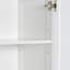 Grande armoire de salle de bain avec panier à linge, grand panier à linge inclinable et armoire de rangement supérieure-114198283