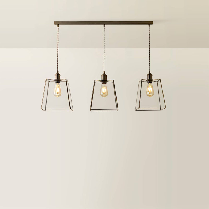 3 - Light Brushed Brass Pendant