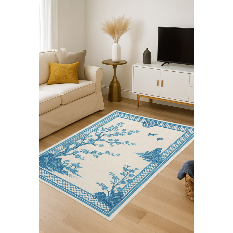 Tapis tissé crème Mosso, 3'3" x 4'11"