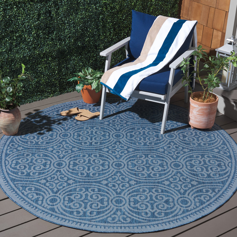 Tapis d'intérieur / extérieur Seleana Performance, Rond 6 pi 7 po