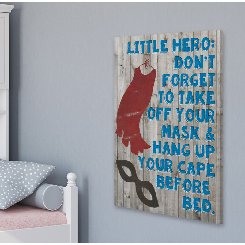 Cicely «Superhero Bedtime Rules», reproduction sur toile tendue, H 45 po x l 30 po x P 1,5 po