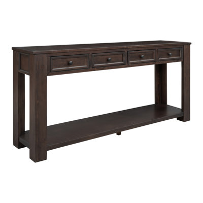 Console Table/Sofa Table With Storage Drawers And Bottom Shelf For Entryway Hallway(Espresso)