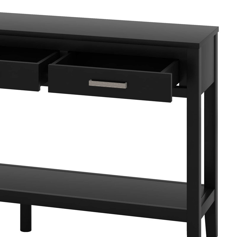 Console d'entrée avec rangement, 3 tiroirs, Noir