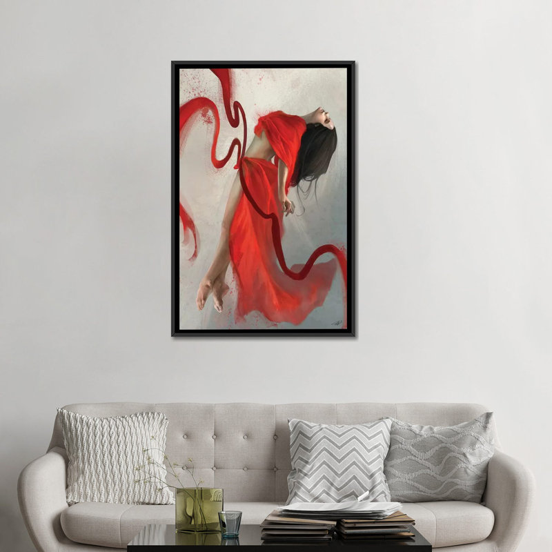 «Transcendent», reproduction d'impression sur toile, H 60 po x l 40po x P 1,5 po, Toile avec cadre noir, Pas de tapis