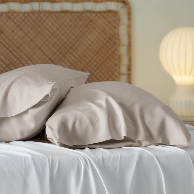 Rayon from Bamboo Pillowcase with Envelope Closure, Linen, Standard Pillowcase