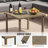 6-Piece Outdoor L-Shape Patio Conversation Set with 6" Thick Olefin Cushions,Metal Frame, Coffee Table, Seats 4 or 5-1496731254-1498392040