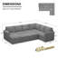 Canapé-lit modulaire coulissant avec repose-pieds Seybert-101956737