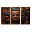 Brun et noir, motifs de Kuba africain - Masque africain, art mural-1947477216-1956638029