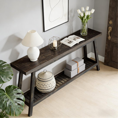 Canapé à 2 niveaux, console, table d'appoint