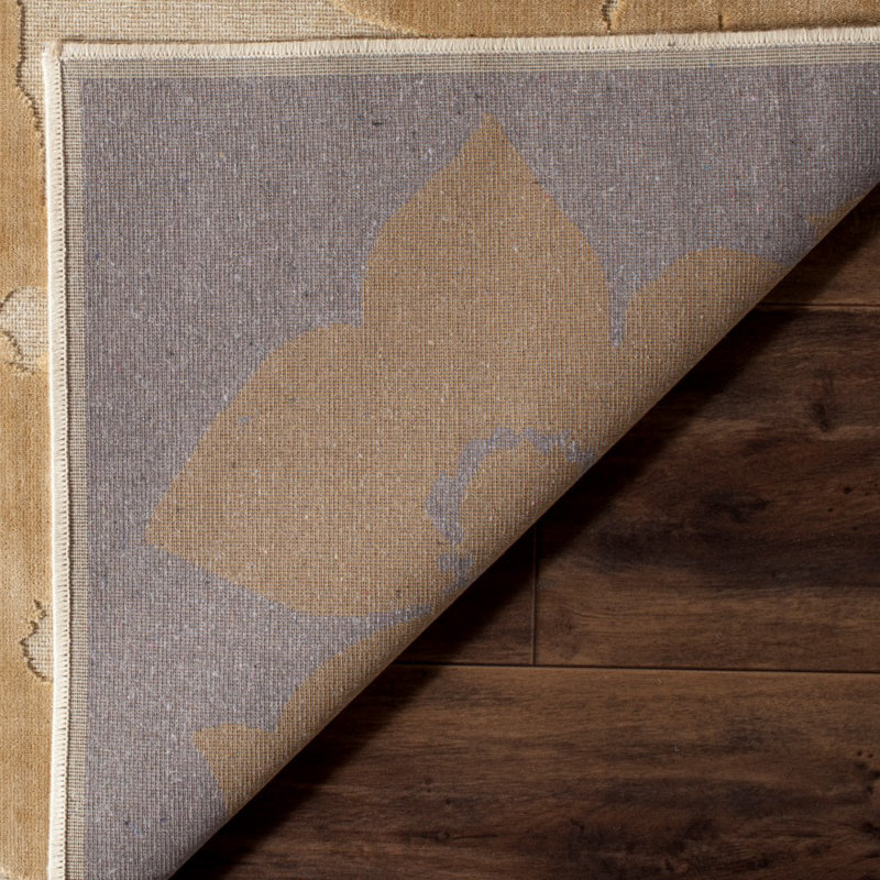 Tapis beige / brun Flower Field, Rectangle 8 pi x 11 pi 2 po