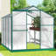 Serre de plain-pied en polycarbonate avec évent de toit-112389325-112389326