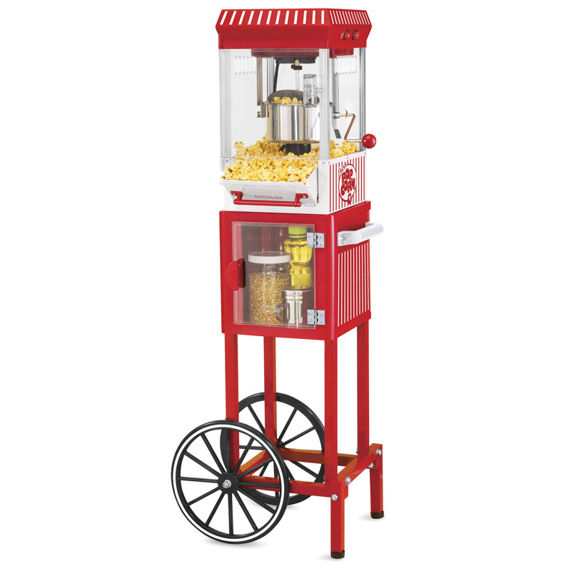 Nostalgia 3 oz. Popcorn Machine with Cart