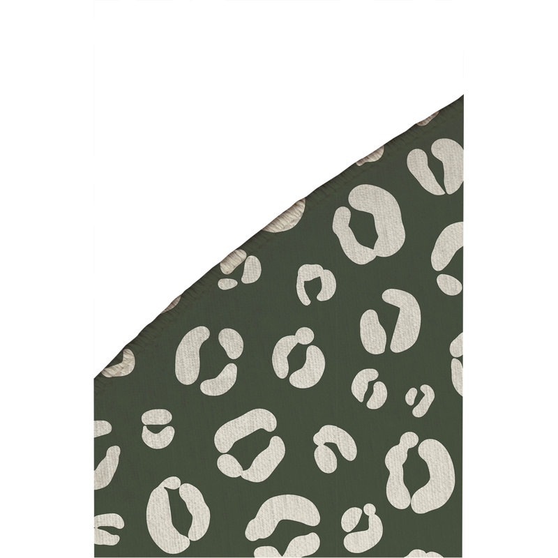 Leopard Play Non-Slip Outdoor Rug, Round 5'