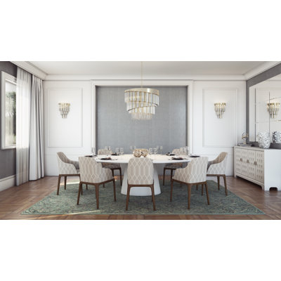 Lustre espresso doré clair / champagne 9 LT Allegri Espirali