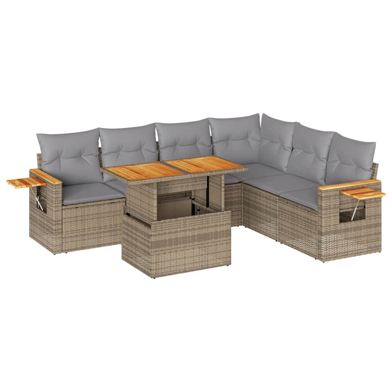  Ensemble de canapé de jardin beige