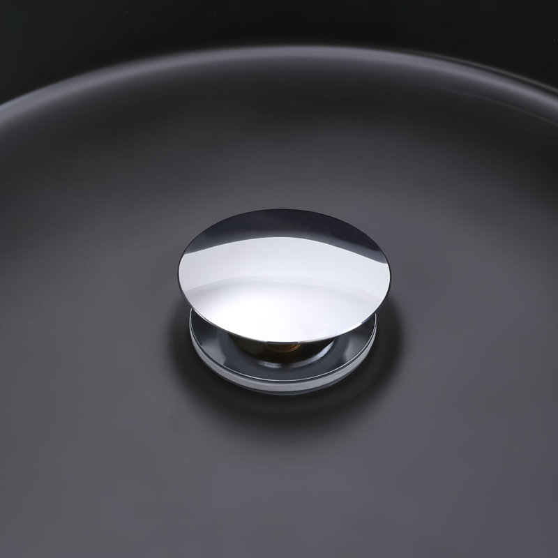 Brayden Studio Senoia 360mm L x 360mm W Matte Black Ceramic Circular Sink