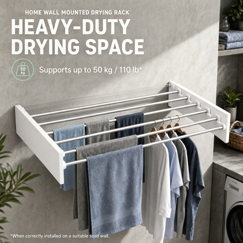 Metal Foldable Wall-Mounted Drying Rack