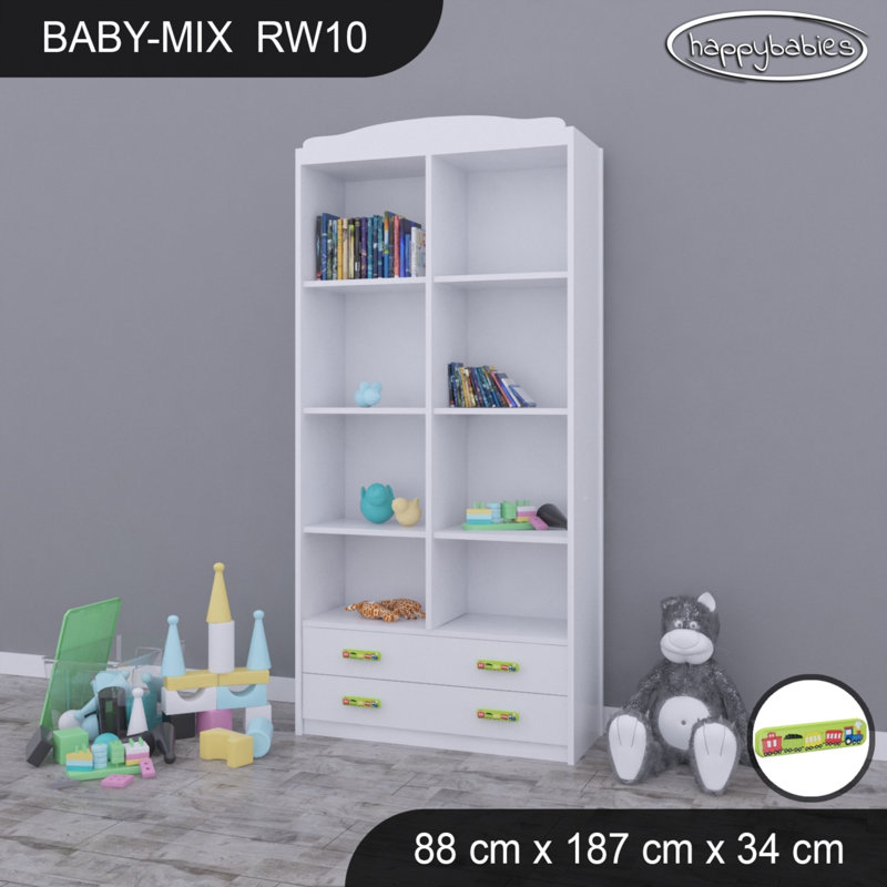 Baby Mix 187cm H X 88cm W Kids Cube, White/Green