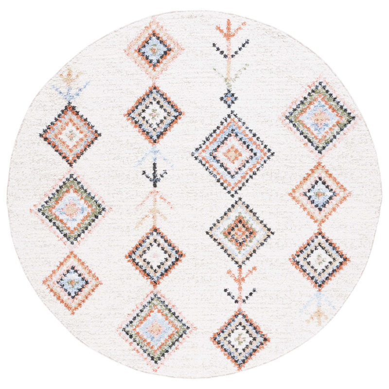 Chapel Performance Geometric Rug, Round 6'7"