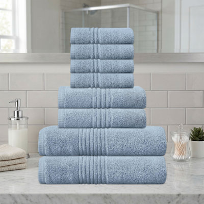 Ensemble de serviettes de bain 100% coton Phoebe Home , Bleu