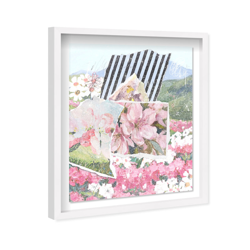 Let it All Bloom Shadowbox Floral & Botanical Print by Oliver Gal, Black Frame, 16 x 20, 31.5"H x 37.5"W, White Shadowbox