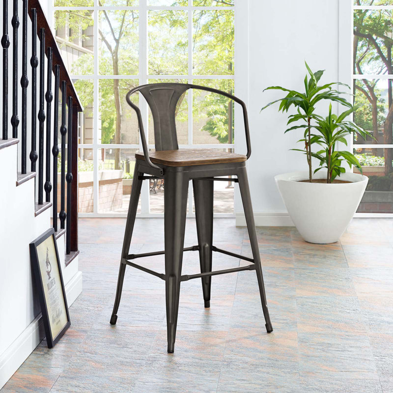 Modway Promenade Bar Stool, Brown
