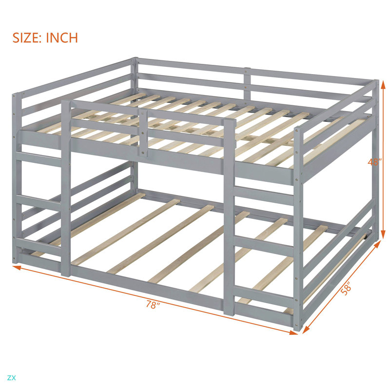 Full Over Full Bunk Bed With Ladder