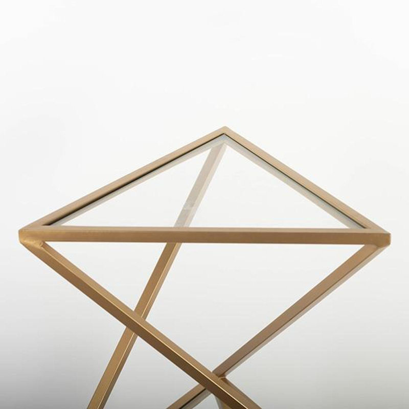 Glass Top End Table