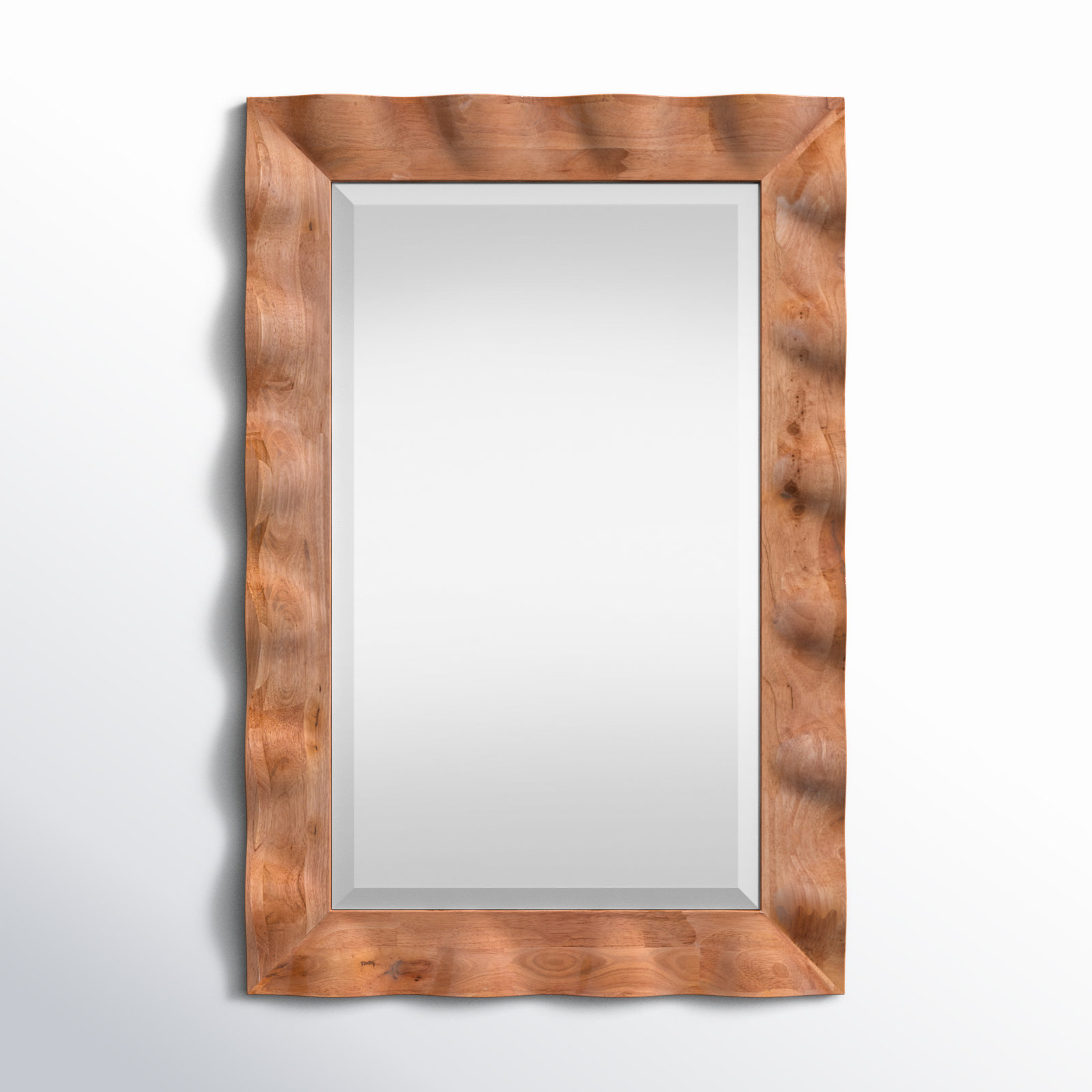 28" Mahogany Accent Mirror, Brown