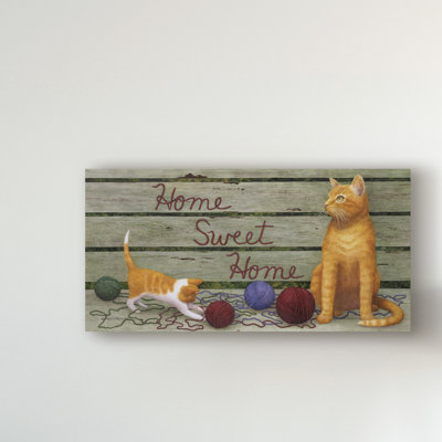 « home bonbons home chats », reproduction d’art sur toile tendue