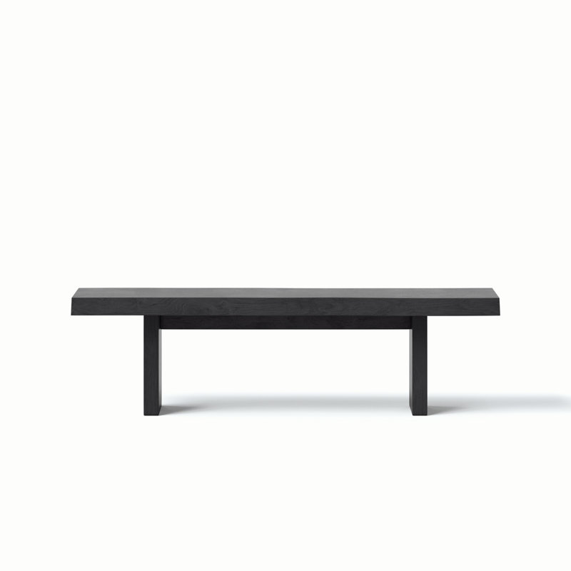 Brooks Bench, Ebonized, 18" H x 65" W x 15" D