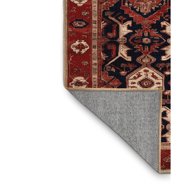 Tapis brun lavable à la machine, Rond 4 pi