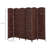 6' Tall Wicker Weave 6 Panel Room Divider Privacy Screen - Brown