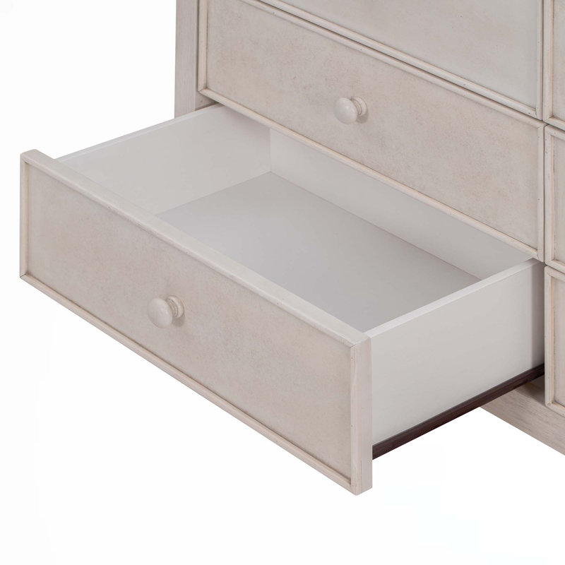 Ensemble de chambre à coucher 3 pièces, Double, Blanc antique