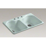 Hartland 33" L x 22" W x 9-5/8" Double Basin Drop-In Kitchen Sink