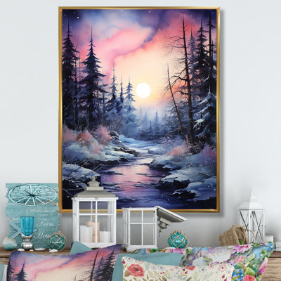 «Pine Tree Winter Twilight I» sur toile