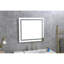 Miroir de salle de bain 36 po x 36 po à DEL avec façade et rétroéclairage - Miroir de salle de bain mural-1062228625