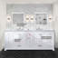 Meuble-lavabo double blanc 84 po X P 22 po D et l 34 po Miroirs