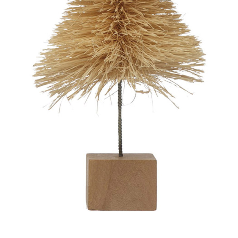 Arbre à brosse en sisal avec base en bois