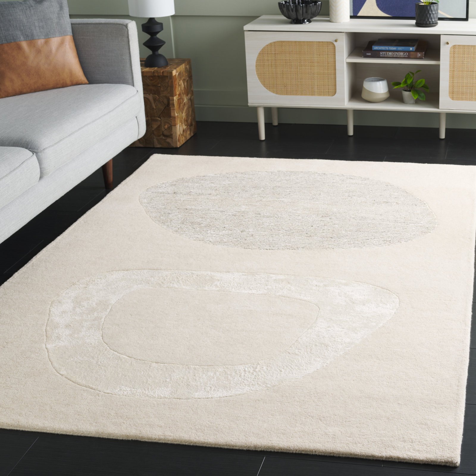 Mullen Hand-Tufted Abstract Rug, Rectangle 6' x 9'