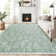 Floral Machine Washable Rug for Living Room Low Pile Foldable Thin Non Slip Carpet Stain Resistant Non Shedding Floor Cover for Kids Bedroom Nursery
