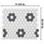 Carreau de mosaïque en porcelaine hexagonale 1 po x 1 po Gotham