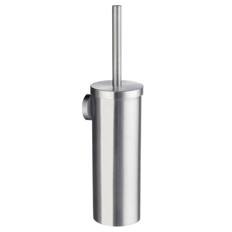 Brosse de toilette murale avec insert en plastique pour un nettoyage facile , Chrome brossé